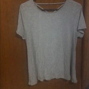 Gray cinch back shirt